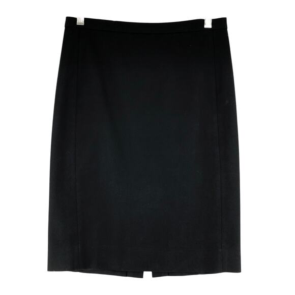 J Crew Womens Size 2 Skirt Pencil Straight Zip Rear Slit Career Black - Picture 1 of 15